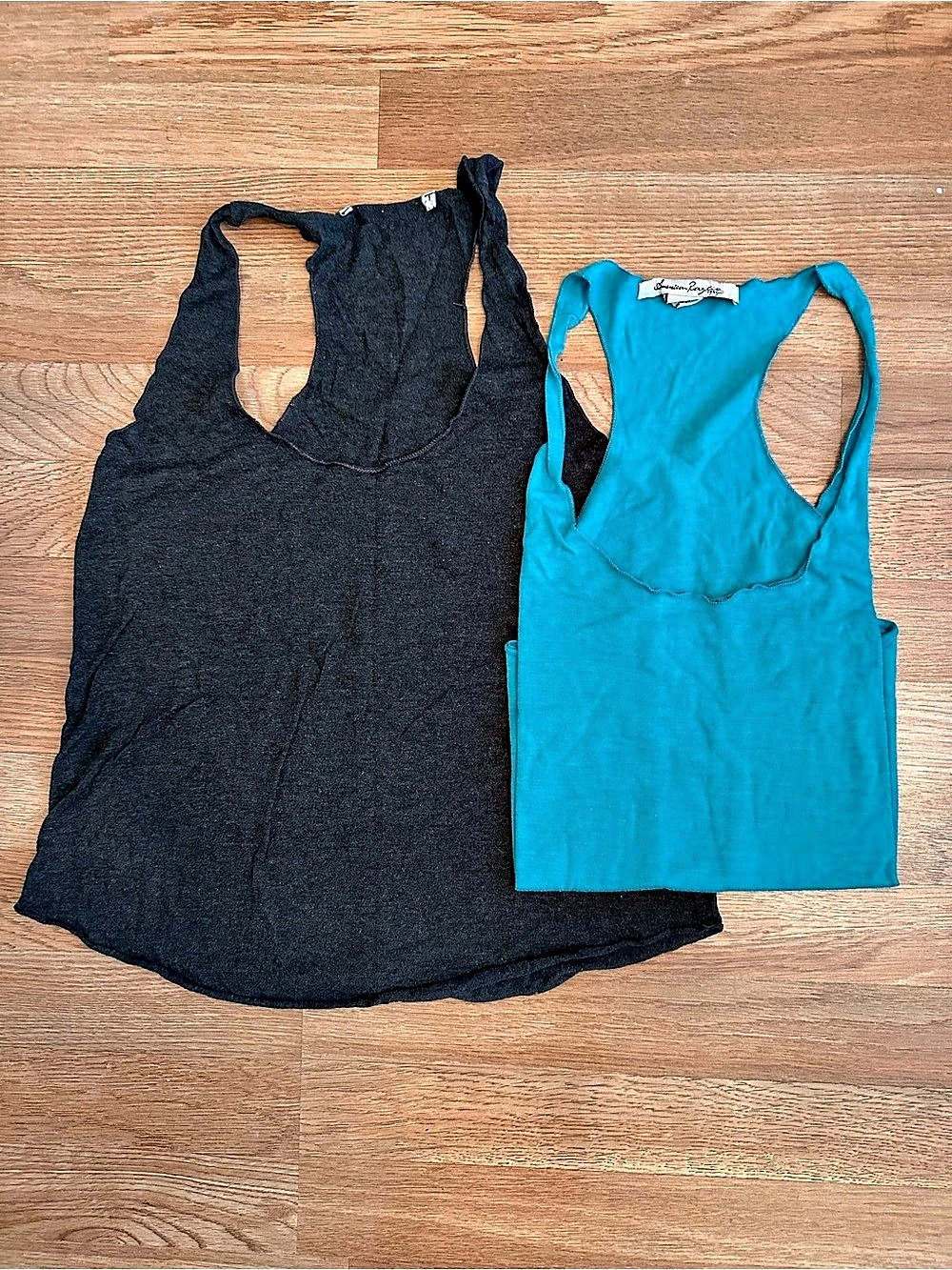 American Rag Racerback Tank Top Set Black & Blue Medium